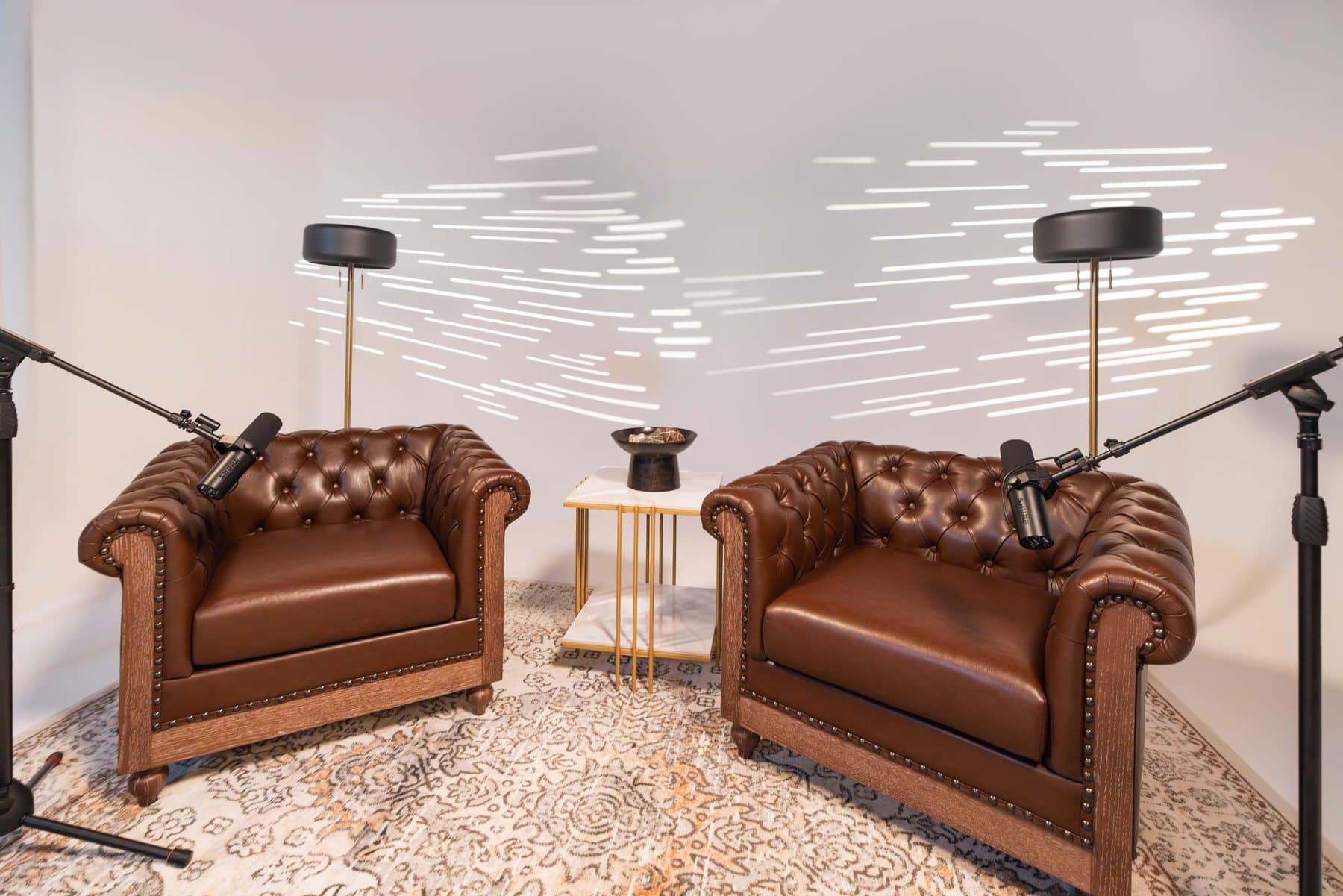Parlor, a premium interview session with Chesterfield seating at VibeShack Studios SF