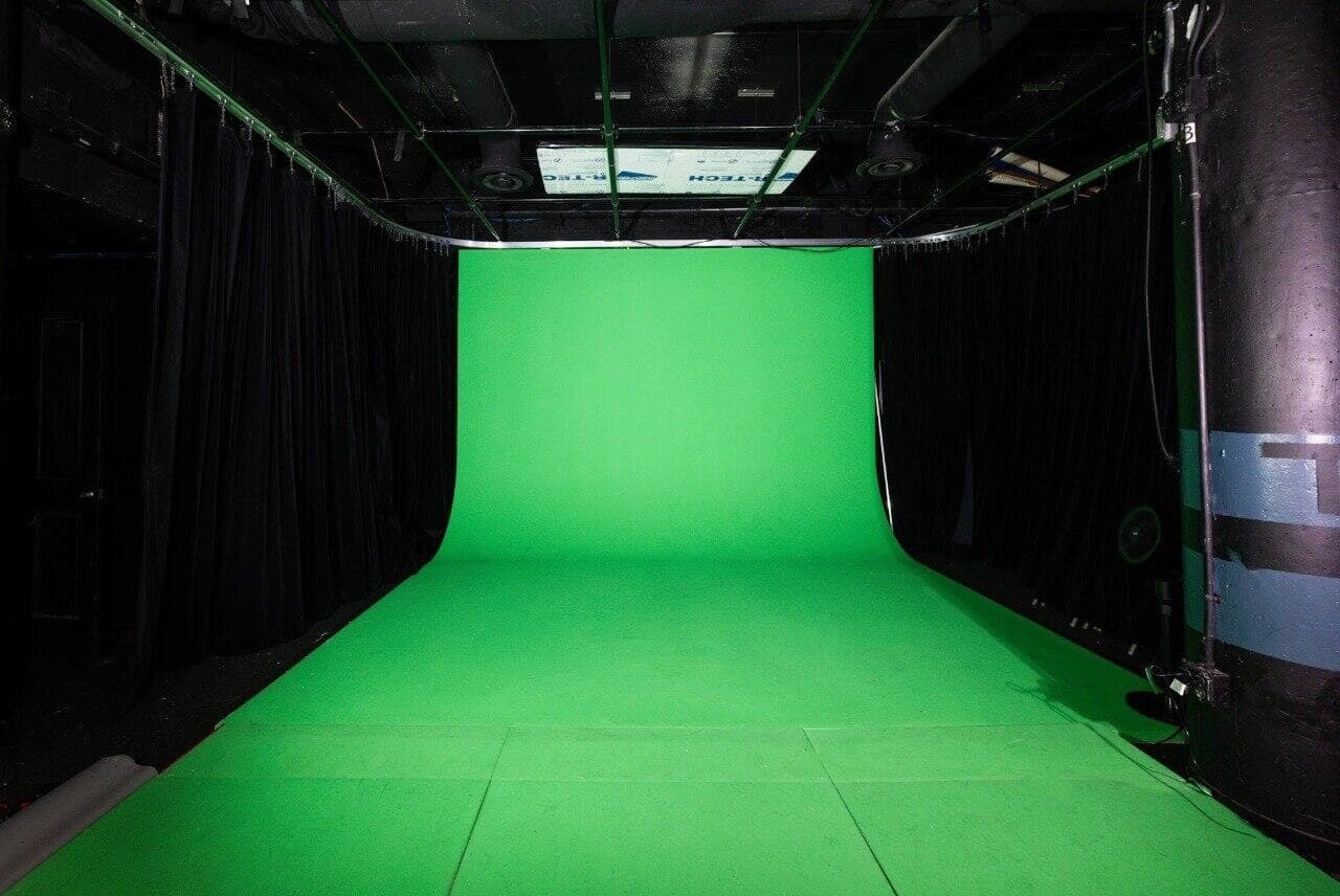 Green Screen Studio with professional overhead lighting grid, VibeShack Studios San Francisco