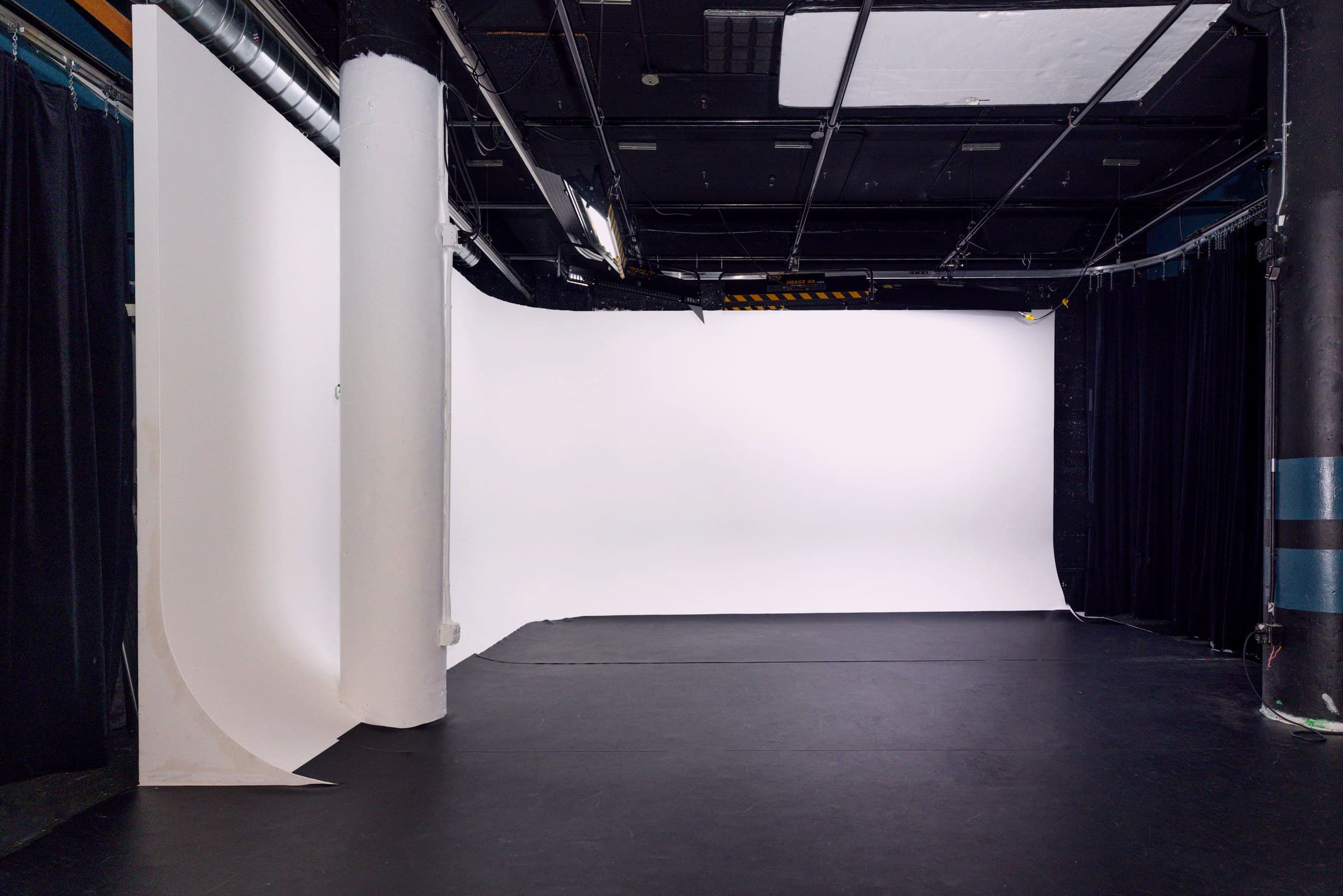 Canvas rental studio space ready for your project