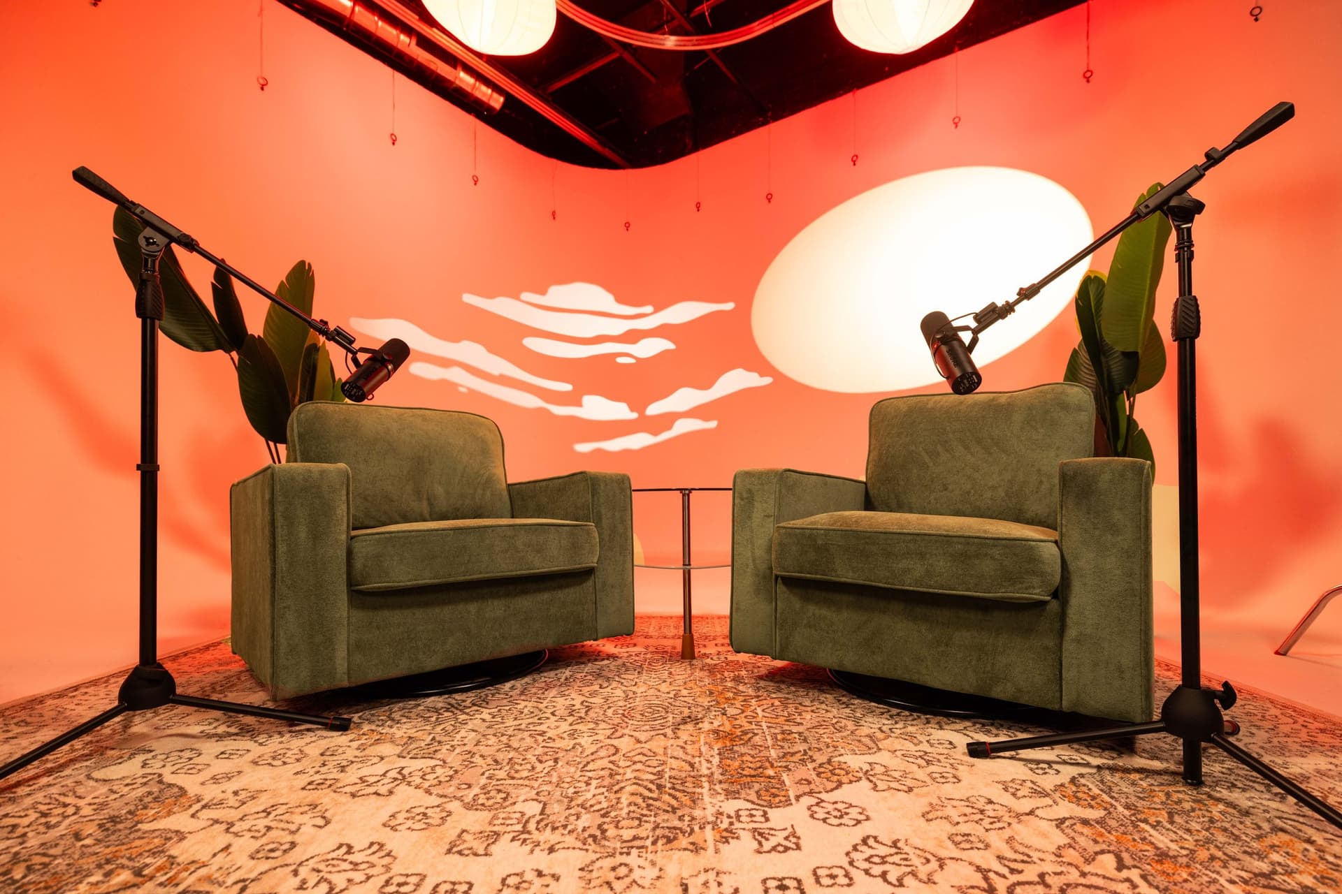 Horizon podcast room at VibeShack Studios