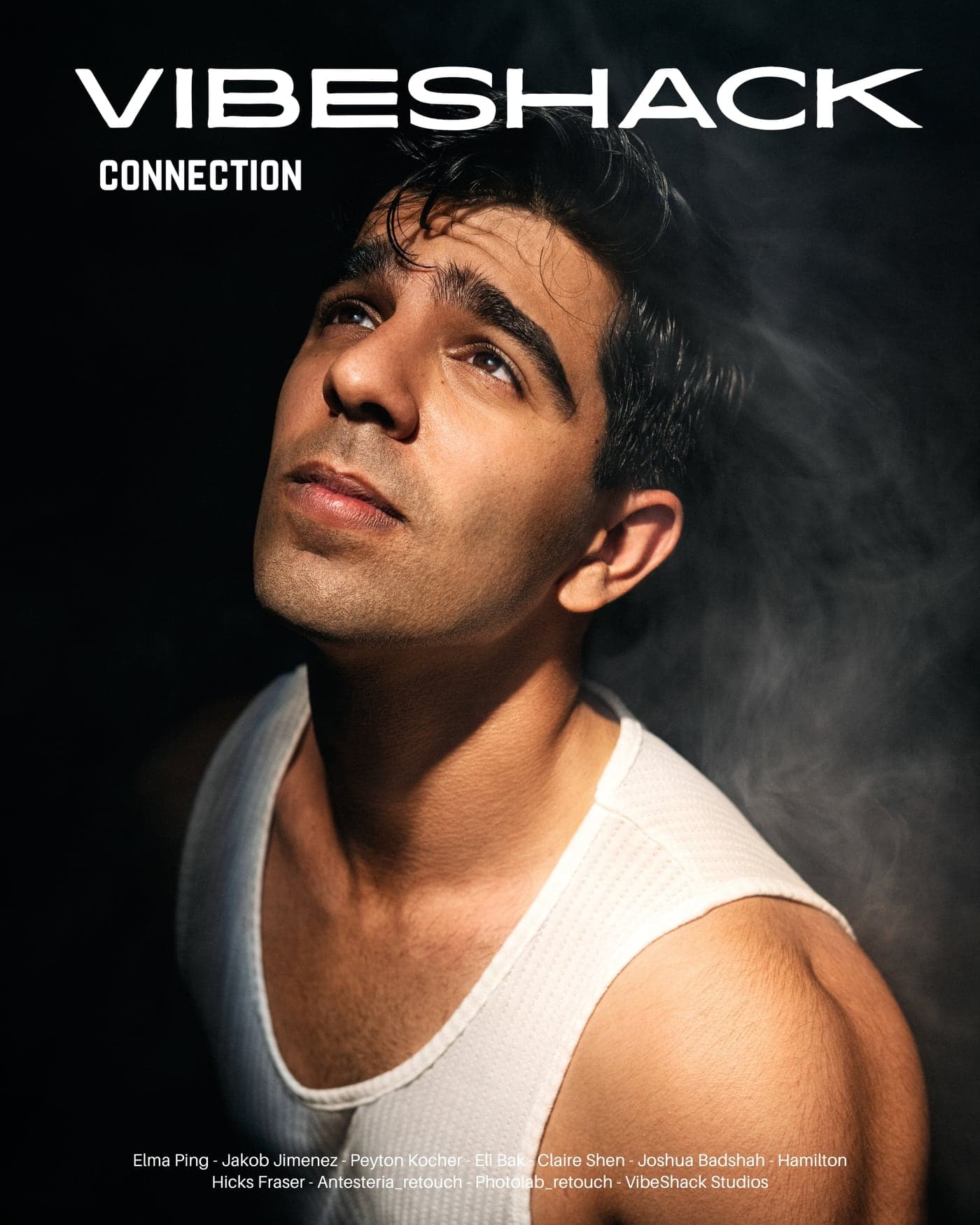 Magazine-style portrait photographed at VibeShack Studios San Francisco